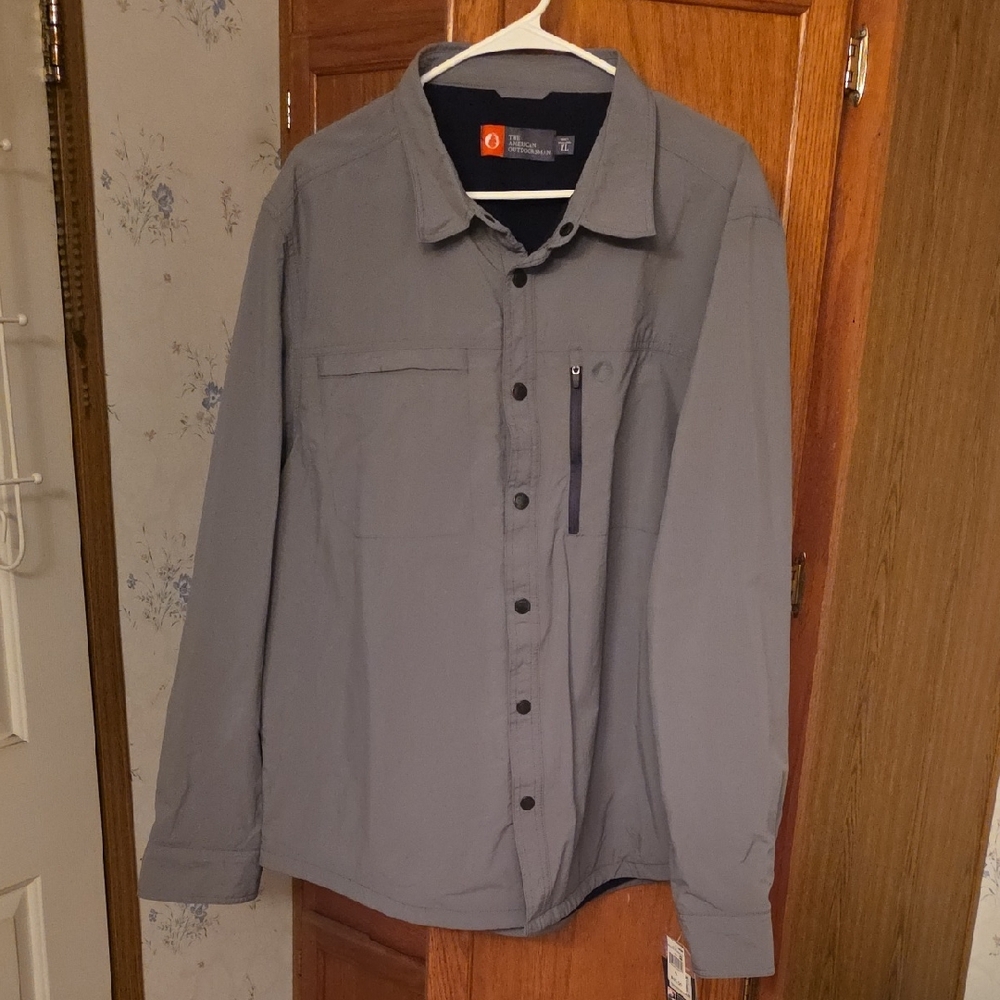Men's Lightweight Gray Shirt Jacket NWT